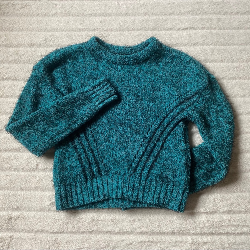 Eyelash Knit Cropped Sweater